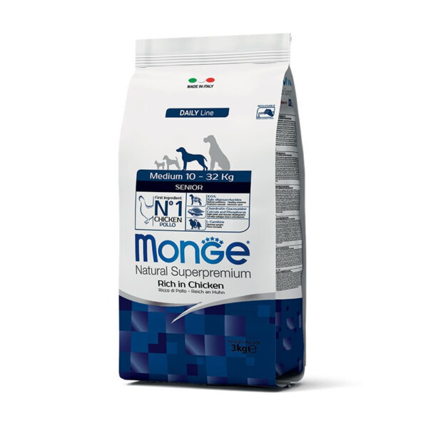 Monge Alimento Medium Senior Con Pollo 3kg