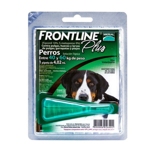 Frontline Plus Pipeta Antipulgas Perro 40 A 60kg